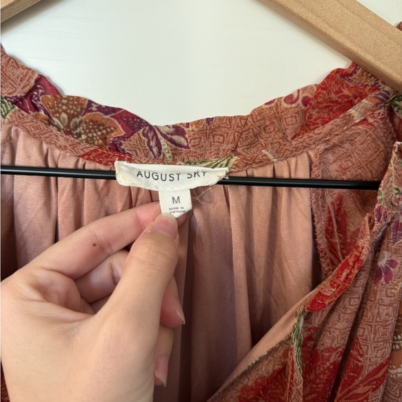 Floral Long Sleeve Dress Wrap Dress size Medium - Picture 3 of 5